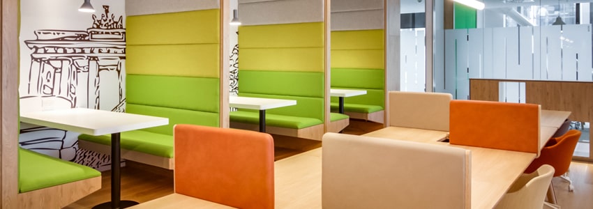 IWG Regus colourful workspace