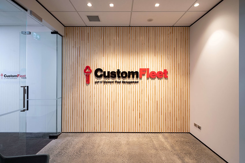 custom fleet reception area fitout