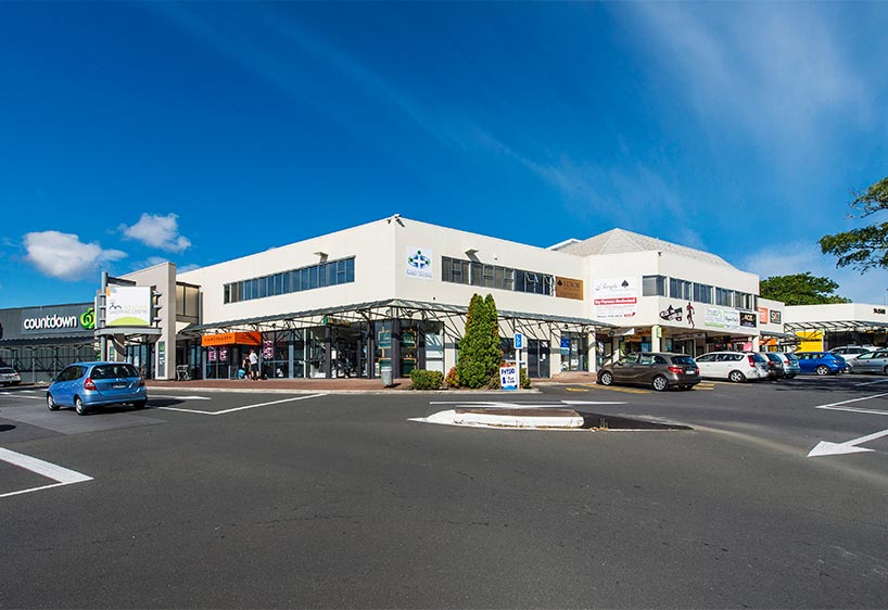 Meadowbank Shopping Centre, seen from the road