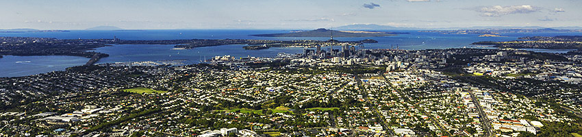Birdseye view of Auckland