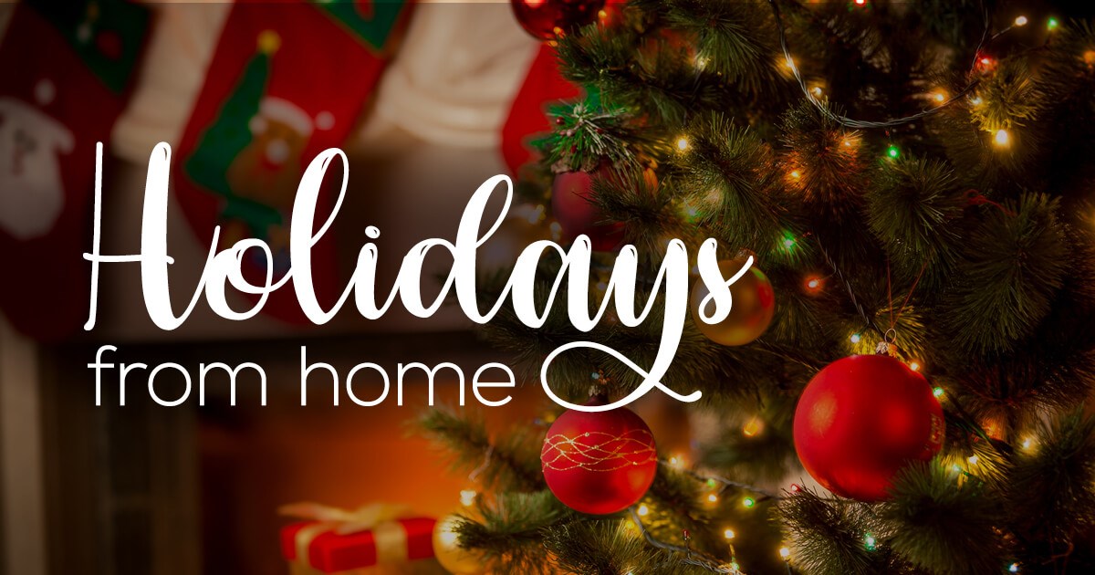 Holidays from home banner