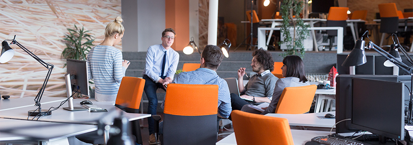 office workers on chairs